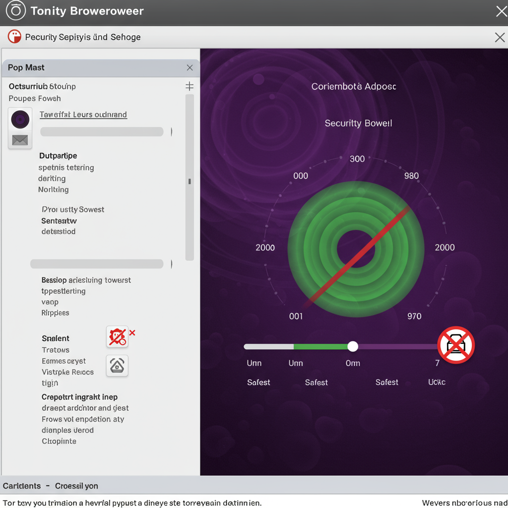 브라우저 보안 레벨을 그래프와 표시판으로 표현한 보안 평가 인터페이스