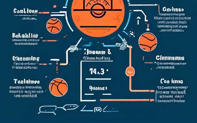 농구 경기 종료 직전의 가비지 타임을 의미하는 게임 클록과, 그 용어의 유래와 기본 규칙을 설명하는 간단한 플로우차트가 함께 배치된 개념 설명 이미지입니다.