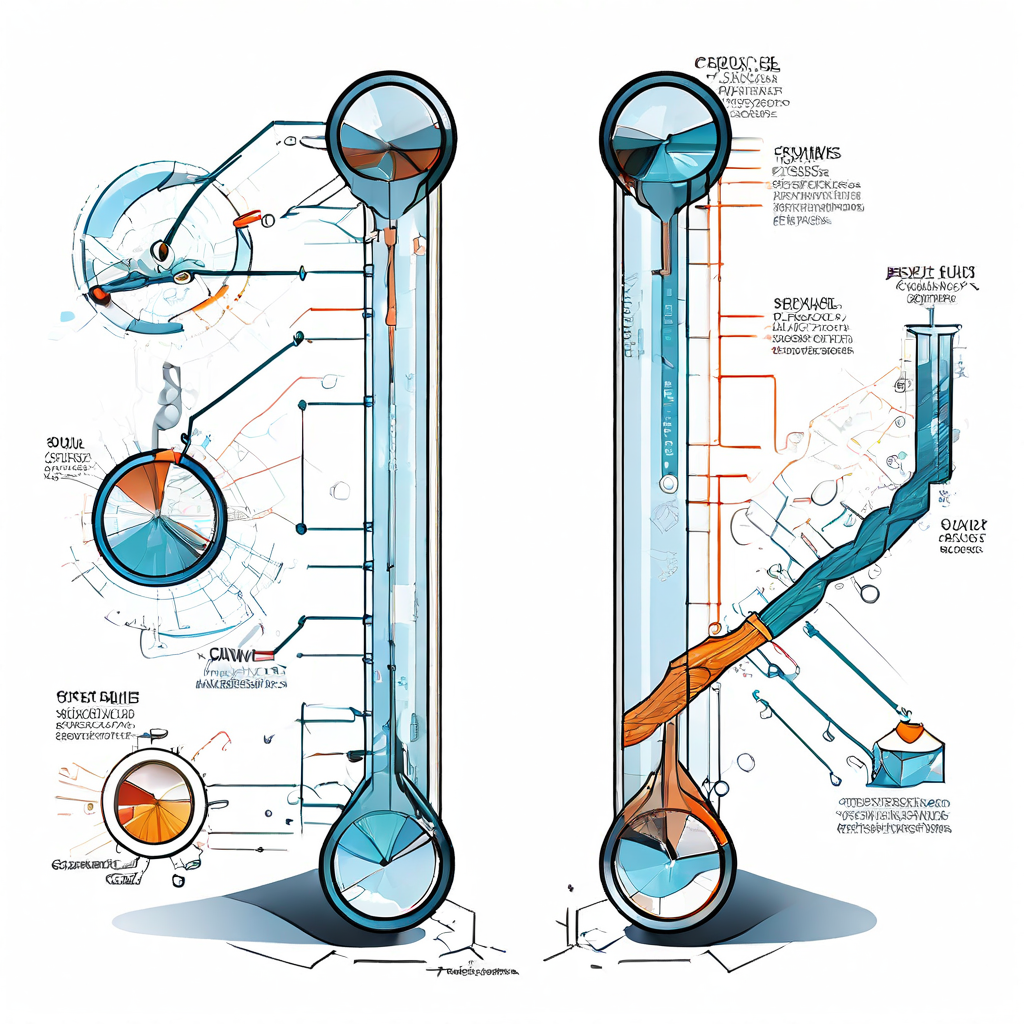 효율적인 원활한 파이프라인과 문제가 있는 파편화된 파이프라인의 대비를 확대경으로 분석하며 병목 현상의 원인을 진단하는 개념도를 나타낸 이미지입니다.