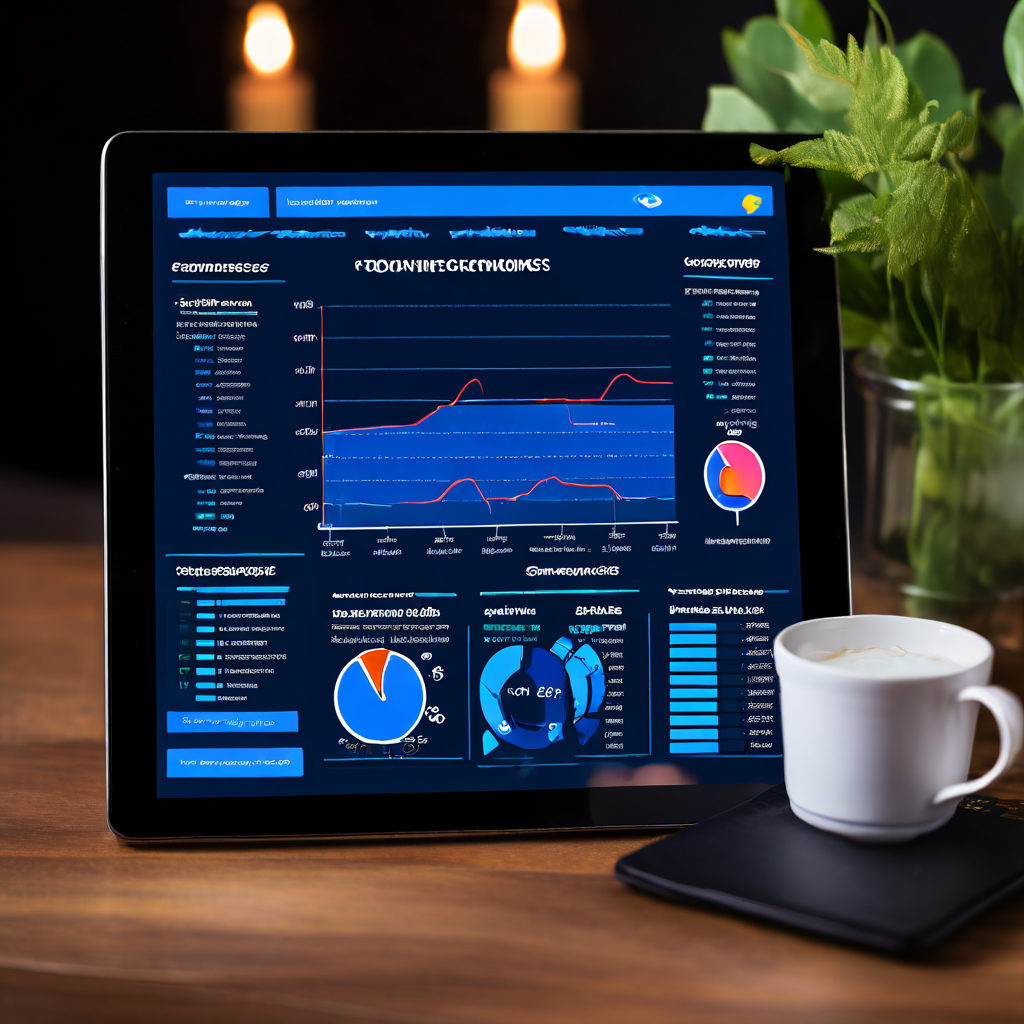 개인 재무 상태를 분석하고 객관적인 결정을 내리기 위해 태블릿 화면에서 수입, 부채, 저축 데이터를 차트와 지표로 점검하는 플로우차트 체크리스트를 보여주는 이미지입니다.