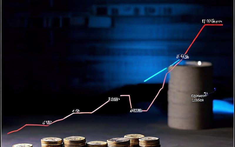 공무원과 창업자의 커리어 경로를 비교하는 그래프로, 안정적인 저성장 선과 변동성이 큰 고성장 선이 시간의 흐름에 따라 대비되는 모습을 보여줍니다.