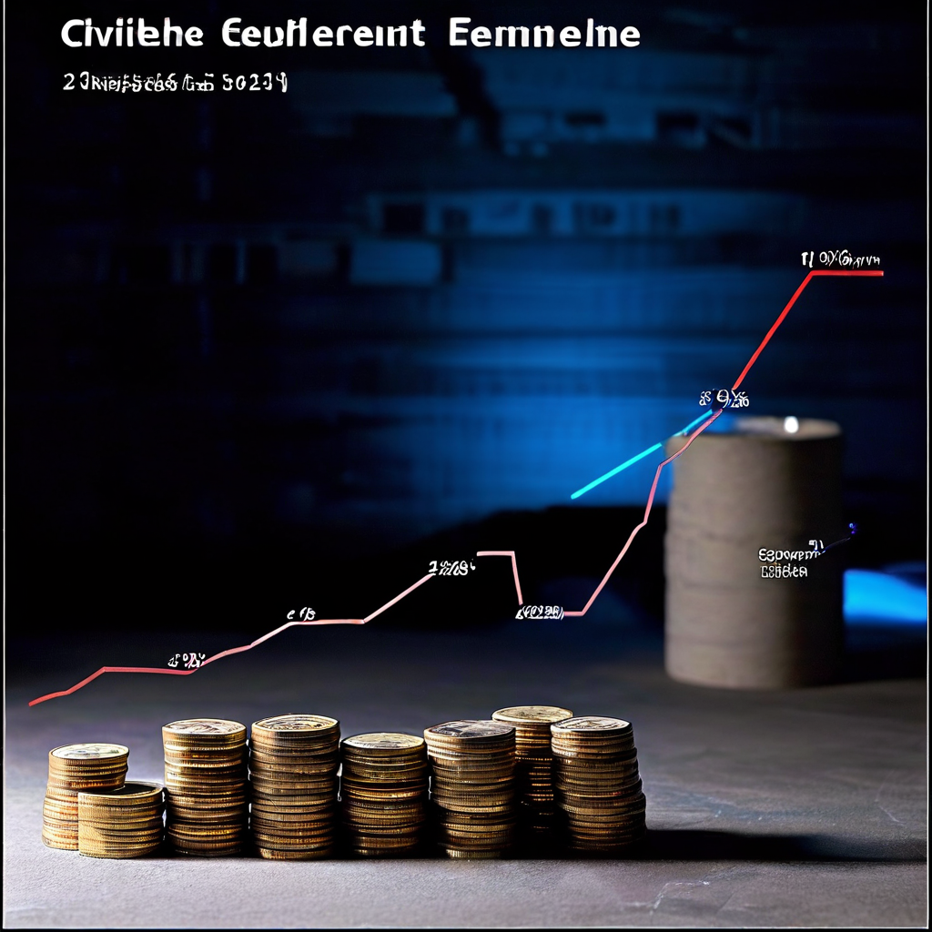 공무원과 창업자의 커리어 경로를 비교하는 그래프로, 안정적인 저성장 선과 변동성이 큰 고성장 선이 시간의 흐름에 따라 대비되는 모습을 보여줍니다.