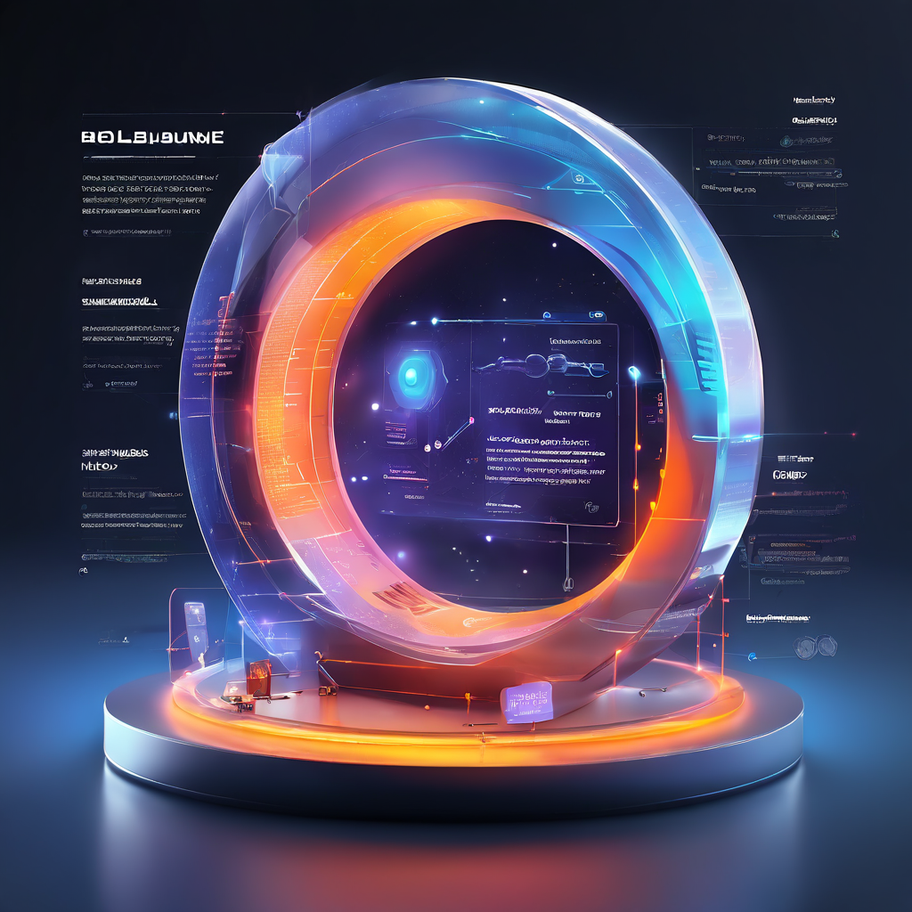 Premium SaaS platform interface showing a small free spin result next to a large bet size, with connected cloud data layers and...